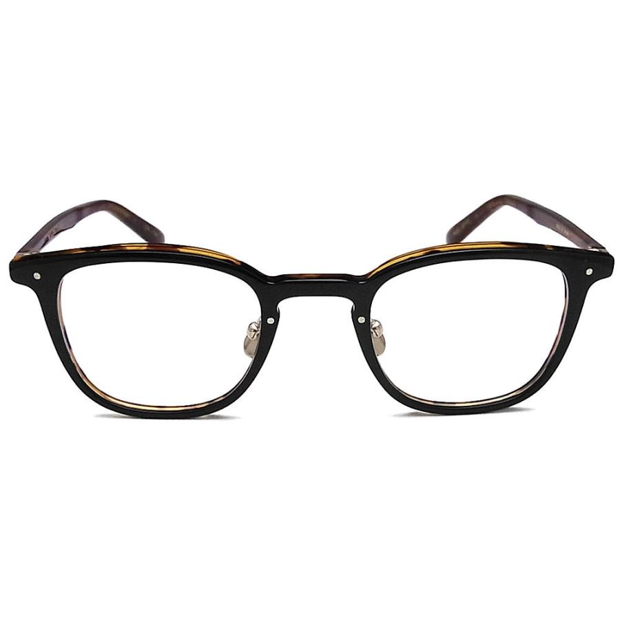 イエローズプラス YELLOWS PLUS メガネ CAROL C-238 眼鏡 クラシック 伊達メガネ 度付き ブラック×ハバナ メンズ・レディース 男性 女性 