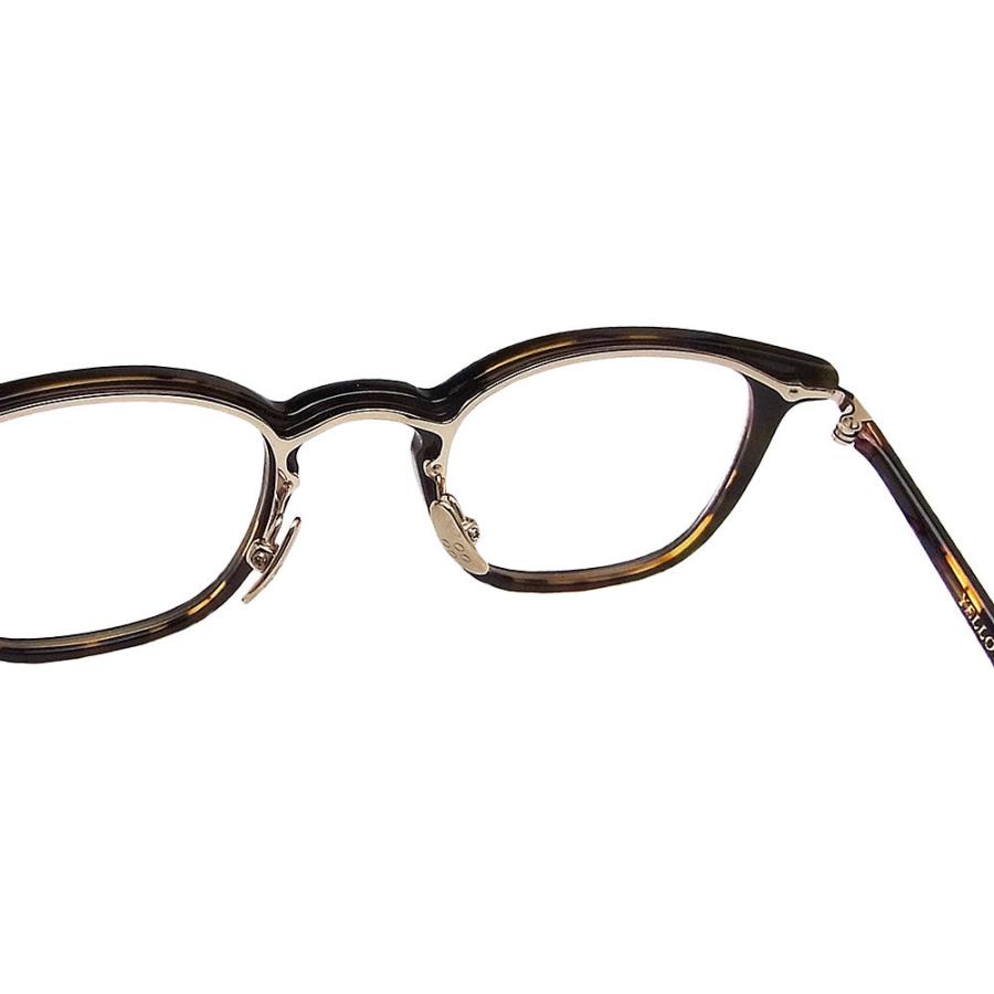 イエローズプラス YELLOWS PLUS メガネ CAROL C-238 眼鏡 クラシック 伊達メガネ 度付き ブラック×ハバナ メンズ・レディース 男性 女性 