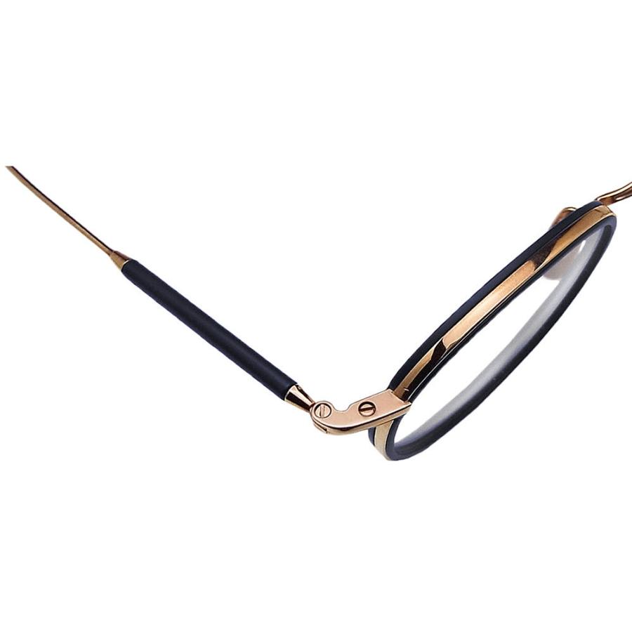 イエローズプラス YELLOWS PLUS メガネ CURTIS C-519 眼鏡 クラシック 伊達メガネ 度付き マットネイビー×ローズゴールド メンズ レディース 男性 女性 