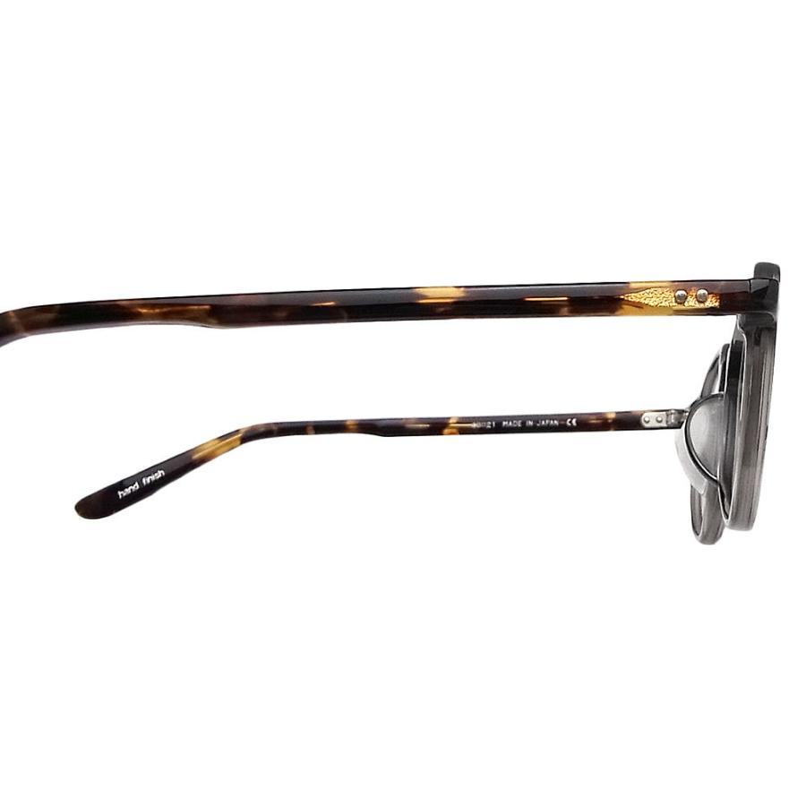 イエローズプラス YELLOWS PLUS メガネ NADIA C-252 眼鏡 クラシック 伊達メガネ 度付き クリアグレー×ハバナ メンズ・レディース 男性 女性_4