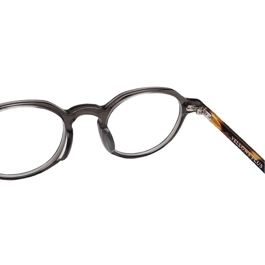 イエローズプラス YELLOWS PLUS メガネ NADIA C-252 眼鏡 クラシック 伊達メガネ 度付き クリアグレー×ハバナ メンズ・レディース 男性 女性_5