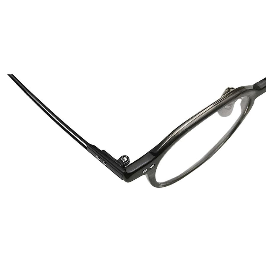 イエローズプラス YELLOWS PLUS メガネ OLGA C511 眼鏡 クラシック 伊達メガネ 度付き グレーササ×ブラック メンズ・レディース C511