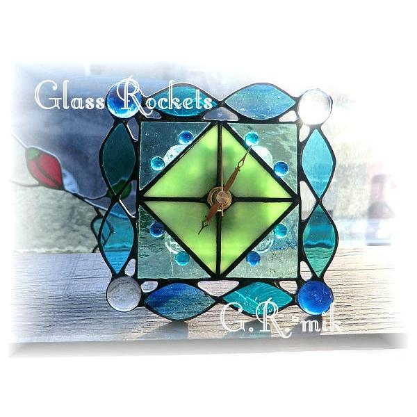 ステンドグラス キャンディウォッチ A 置き 壁掛け 時計 ギフト