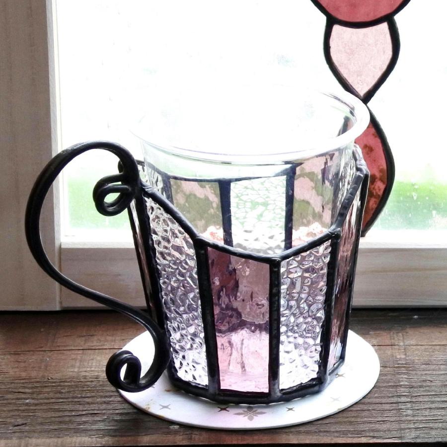 ステンドグラス キャンプ 紙コップ ホルダー キャンドル カバー 植物