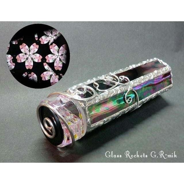 夜桜 万華鏡 カレイドスコープ : ステンドグラス工房 Glass Rockets 