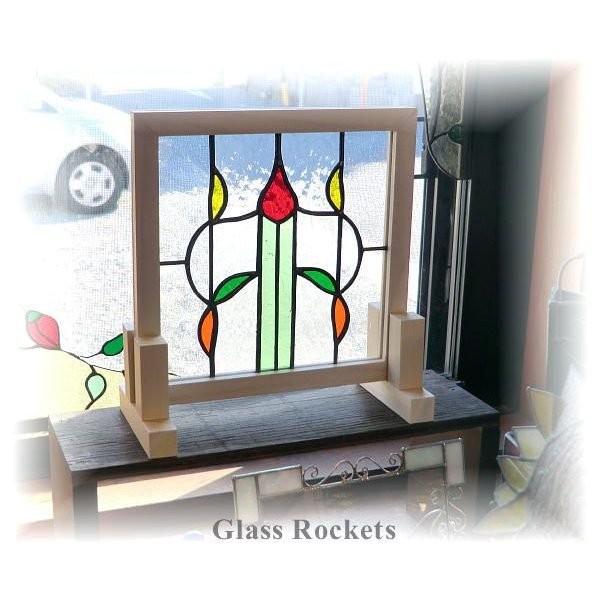 ステンドグラス パネル Leaf リーフ アンティークガラス｜glass-rockets