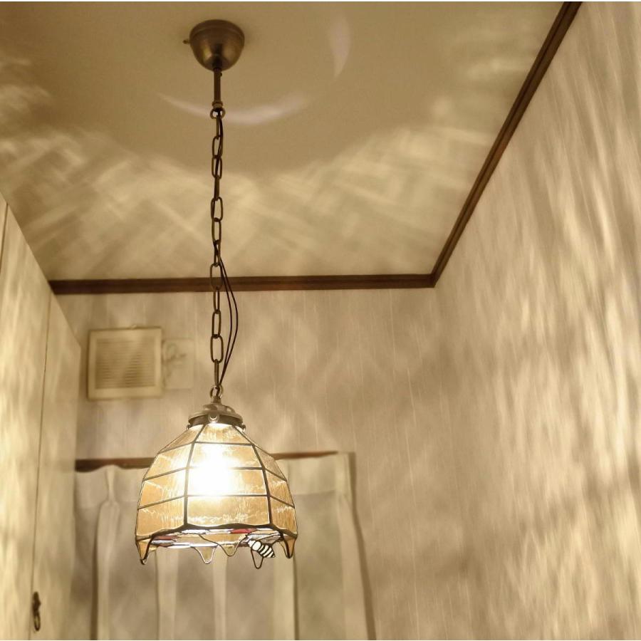 みつばち ハチの巣 ミツバチのランプ ステンドグラス 照明