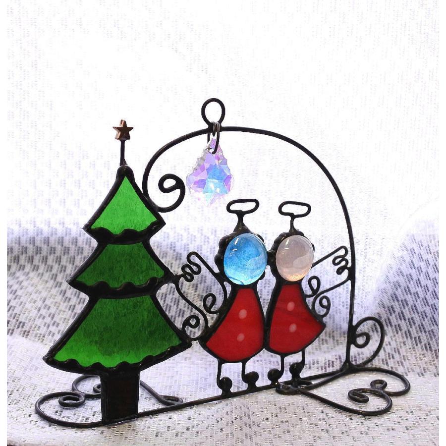 クリスマス エンジェル 天使 オーナメント 置物 サンキャッチャー 