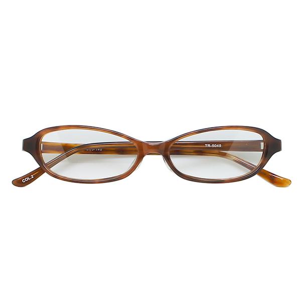 お待たせ アウトレット メガネセット Tr5049 02 プラスチックフレーム オーバル ブラウン 1 55球面プラスチックレンズ付き 撥水コート Uvカット Wantannas Go Id