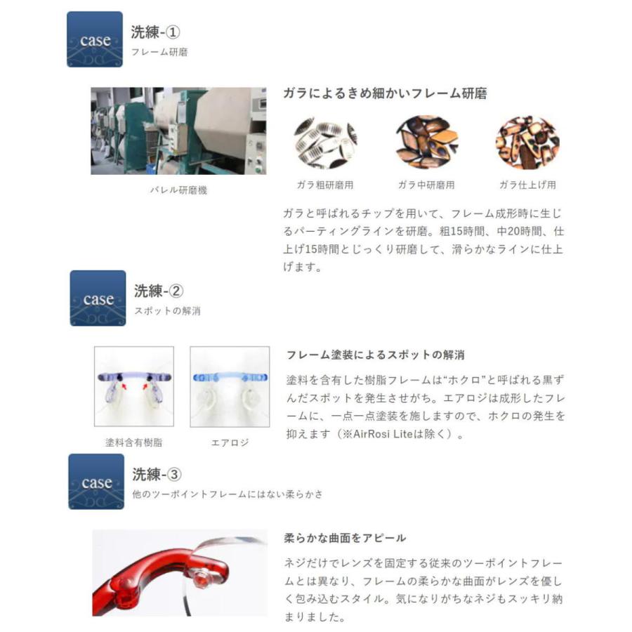 遠近両用メガネ 老眼鏡 度つき 度入り 度付き ふちなし 中近　エアロジ フチなし ツーポイント 軽量樹脂フレーム メガネ 眼鏡 めがね_2