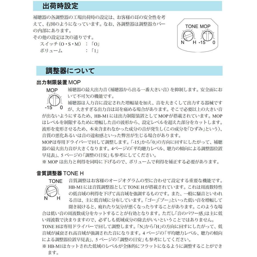 リオネット 耳掛け型補聴器 リオン トリマー式 アナログ補聴器 HB-M1 耳かけ型 左右兼｜glasscore｜03