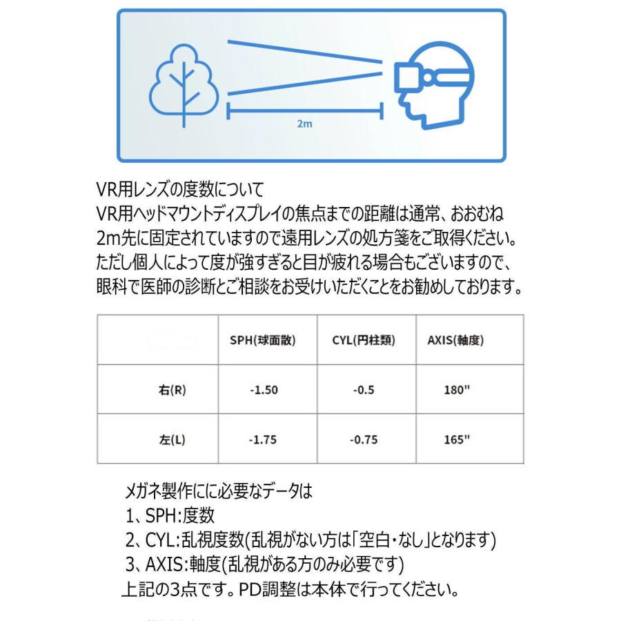 VR度つき用メガネ アタッチメント Meta Quest3用 ヘッドマウントディスプレイ専用 メタクエスト3　バーチャル ゲーム｜glasscore｜16