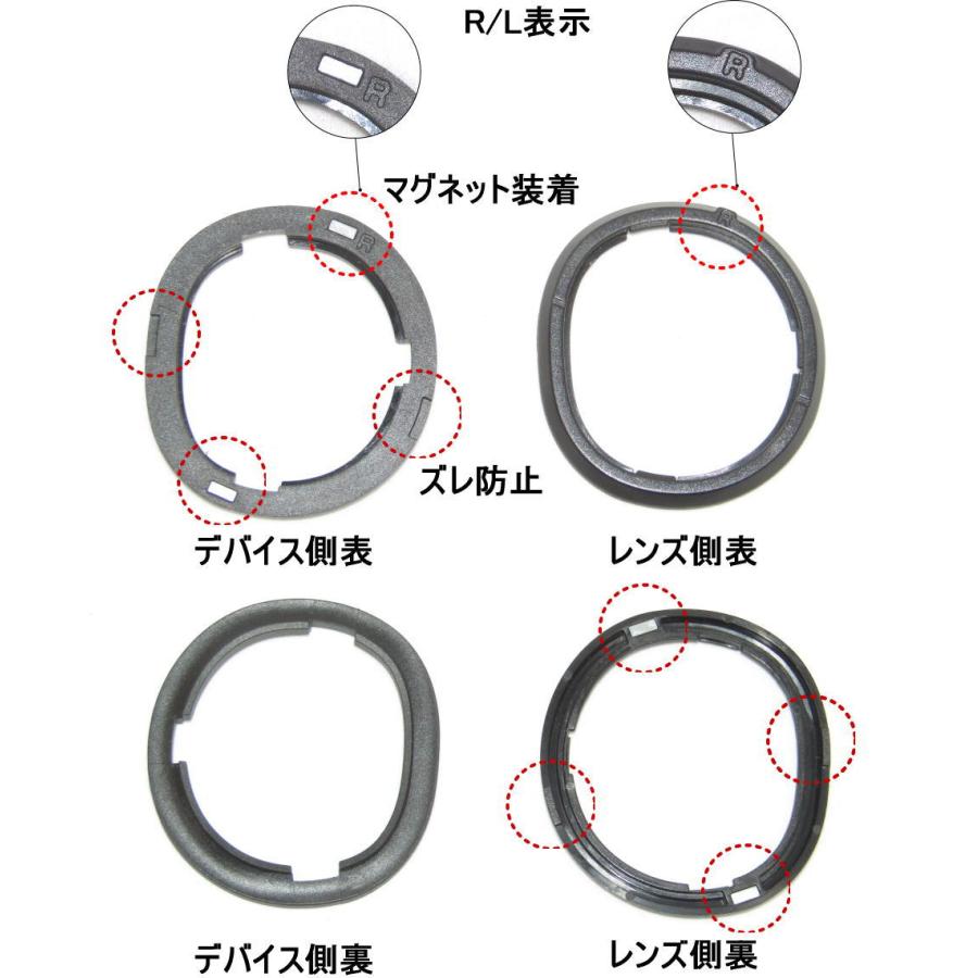 VR度つき用メガネ アタッチメント度つきレンズセット Meta Quest3用 被
