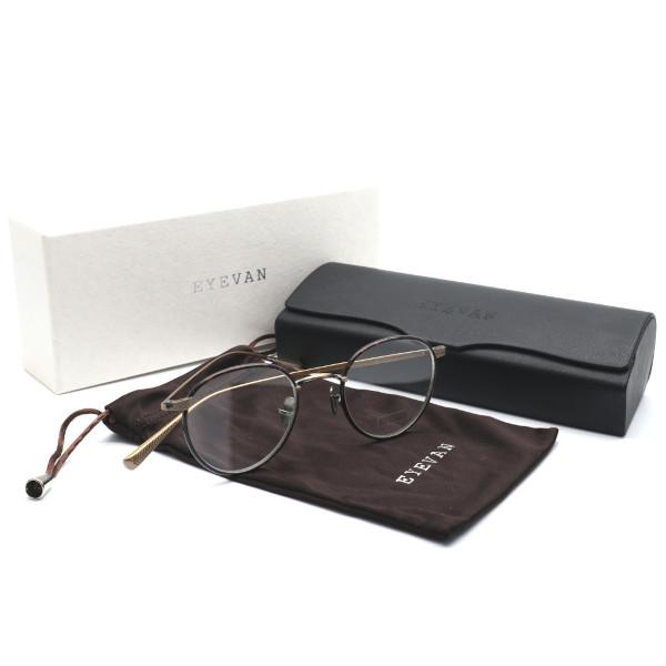 EYEVAN】アイヴァン メガネ Creston col.AG-C 46サイズ 度付又は度無