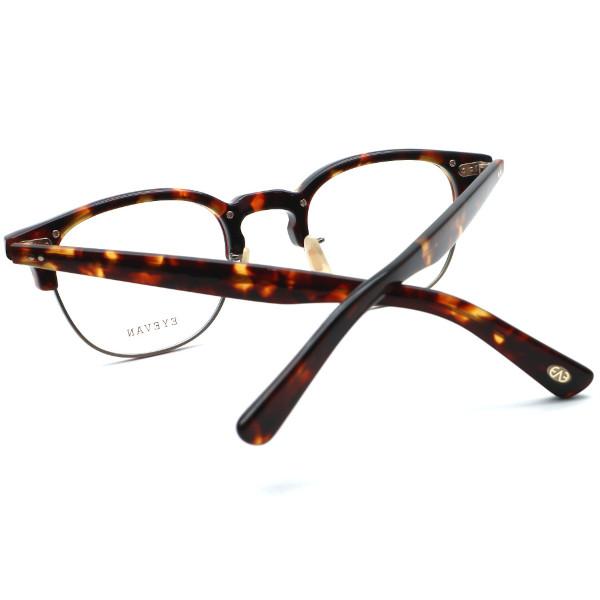EYEVAN アイヴァン Glenn TORT/AG 純正ケース付 EYEVAN】アイヴァン メガネ Metalist col.TORT/AG 49サイズ 度付又は度