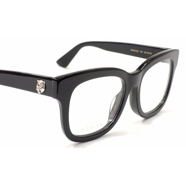 GUCCI グッチ アレッサンドロ ミケーレデザイン サイドパンサー ブラックフレーム メガネ GG0033OA ※度入り GUCCI（グッチ） 【GUCCI】グッチ メガネ GG0033OA col.001