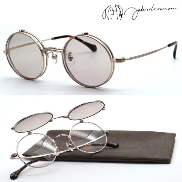 度付き跳ね上げサングラスJohn Lennon／JL_557 度付レンズ無料 john lennon】ジョンレノン JL-557 col.1 跳ね上げ式メガネ 度付又は度