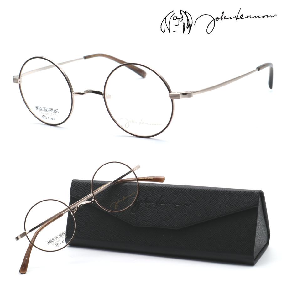 国内正規品 John Lennon ジョンレノン 日本製  JL1143-1-43 丸メガネ クラシックメガネ フレーム  度付可 john lennon】ジョンレノン JL-1143 col.1 メガネ 度付又は度無レンズ