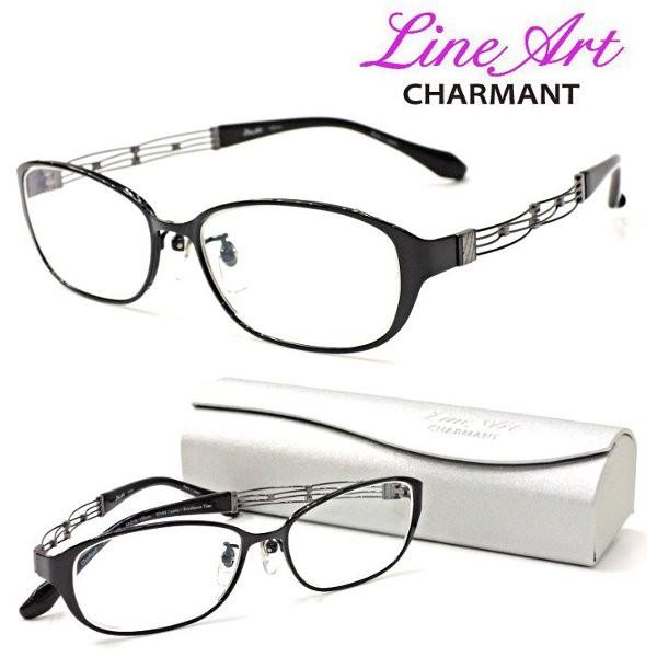 【LineArt】ラインアート メガネ　XL1444 col.BK 度無ダテメガネレンズ付き　CHARMANT シャルマン 日本製【店内全品送料無料】