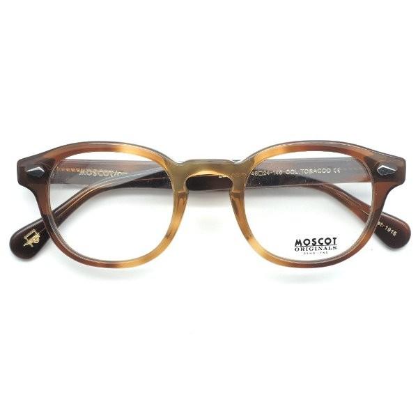 MOSCOT】モスコット メガネ LEMTOSH col.TOBACCO 46サイズ 度無伊達