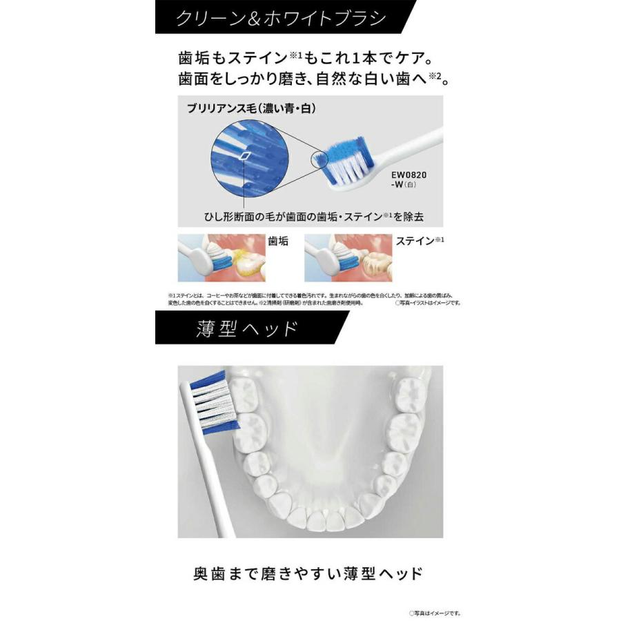 パナソニック 音波振動ハブラシ ドルツ EW-DM74-W シロ トゥースケア