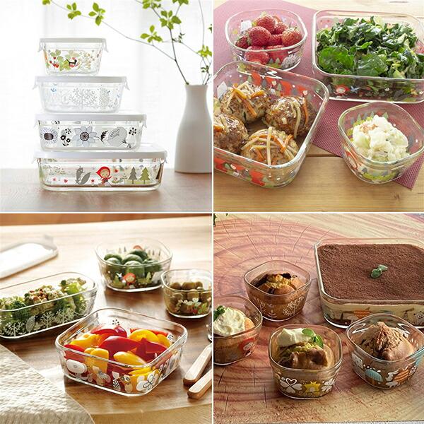 イワキ (iwaki) パック＆レンジ 森の赤ずきん 450ml B3240-SNA1