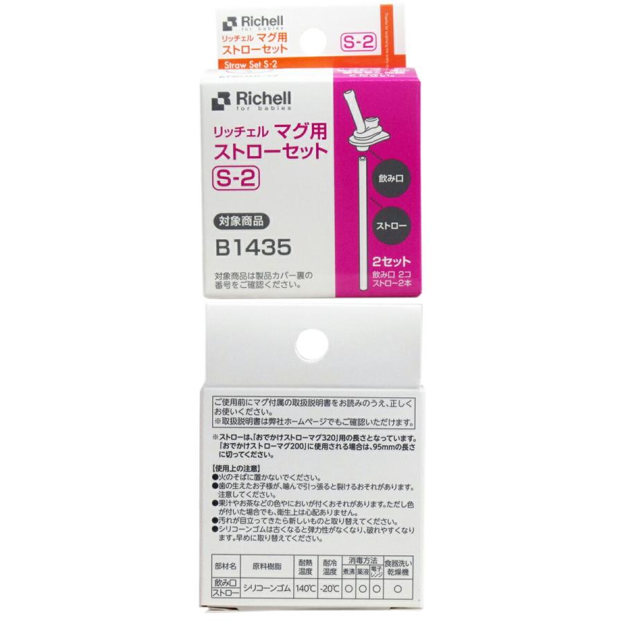 ＯＯＯ　脚部分 リッチェル マグ用ストローセット S-2 2セット 交換部品 専用パーツ
