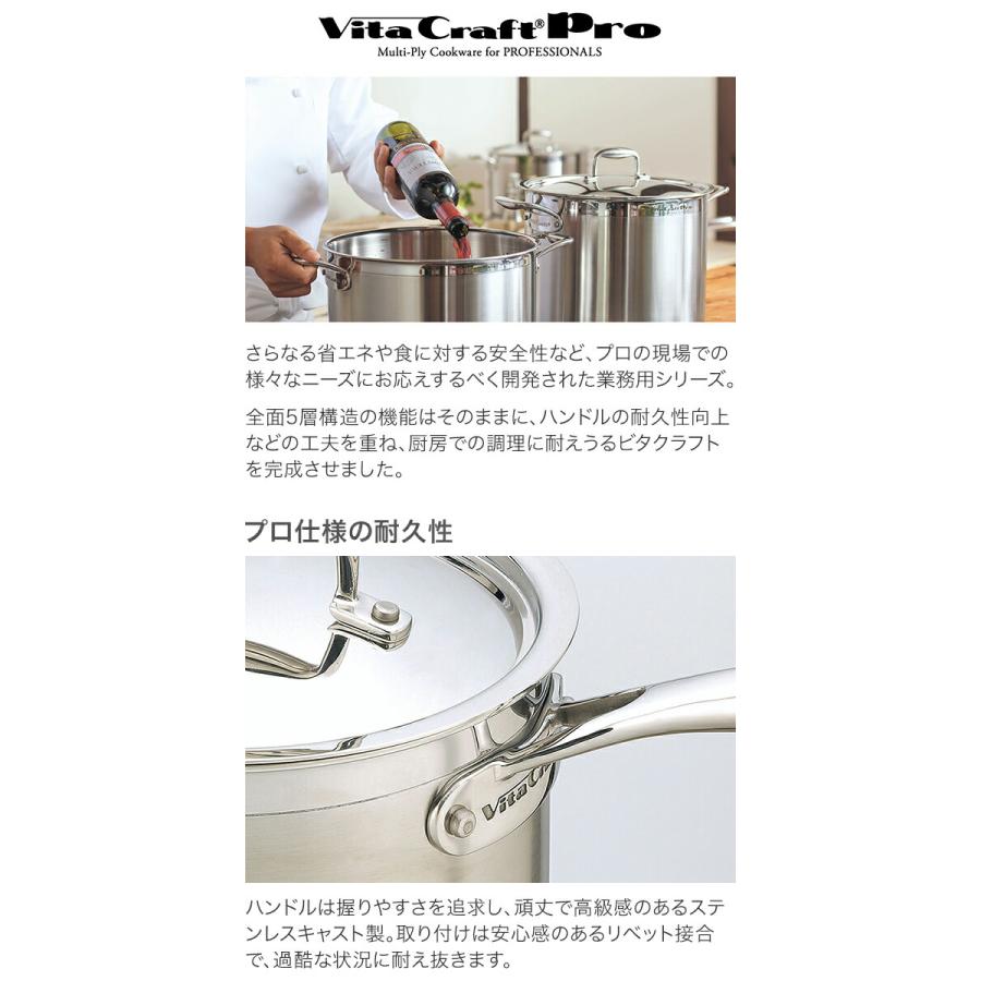 Vita Craft ビタクラフト pro プロ 両手鍋 20.0cm 容量3.7L 0242
