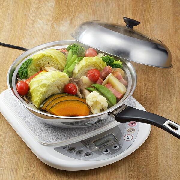 ヨシカワ 見える！フライパン用蒸し器 28~30cm用 YJ3278 : グラスゴー