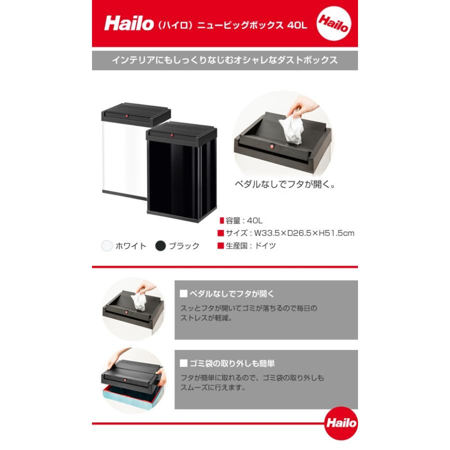 Hailo　ハイロ　ニュービッグボックス（ダストボックス）40L｜glassgow｜02