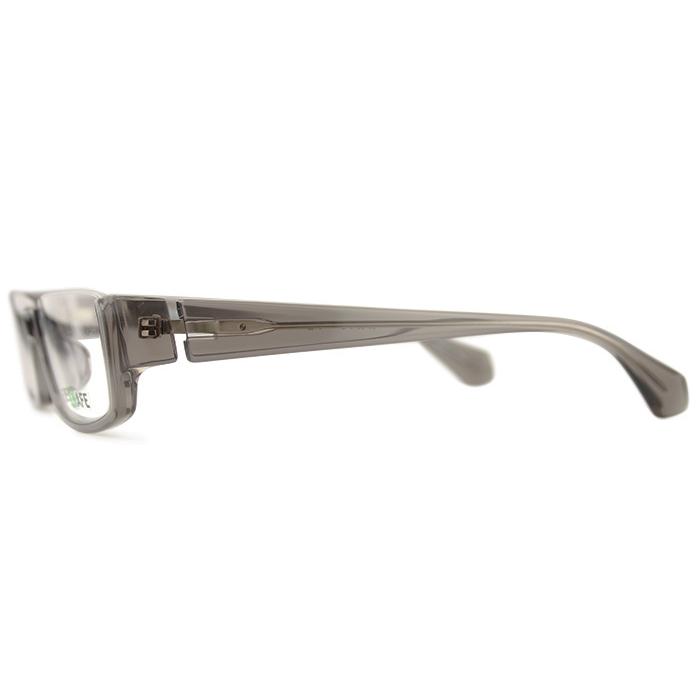 オンラインで人気の商品 アイカフェ EYE CAFE ec3849 c.2 クリアグレー アンダーリムメガネ 伊達 度付き メガネ めがね 眼鏡 メンズ レディース 新品 送料無料 54□17