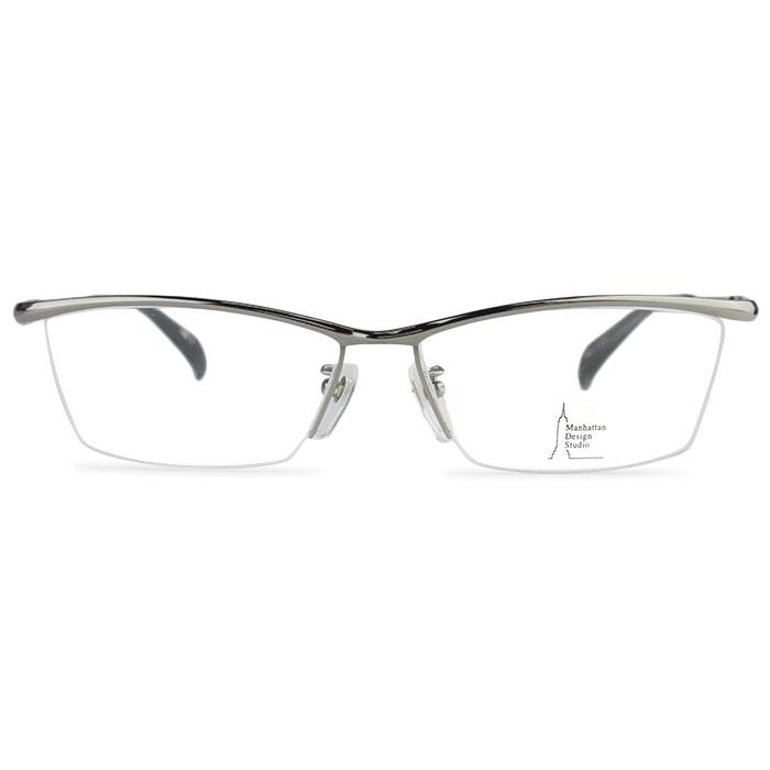 Manhattan Design Studio マンハッタン デザイン スタジオ 色々な mds-515 c.1 グレー ナイロール 度付き 大きい 新品 メガネ 爆安 眼鏡 伊達 送料無料 めがね