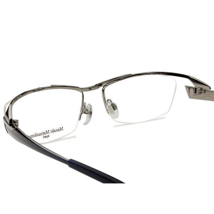 ■マサキマツシマ Masaki Matsushima ■MF-1249 c.3 グレー/ネイビー ■伊達 度付き 大きい メガネ ■新品 送料無料 めがね 眼鏡 ■5717|glasslight|03