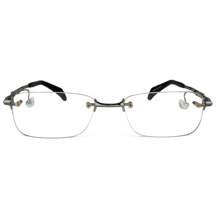 ネオジン NEOJIN nj2313s c.20 グレー 鼻パッドなしメガネ サイドパッド ツーポイント メガネ 眼鏡 遠近両用 新品 送料無料 52サイズ