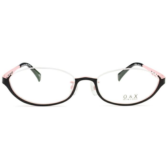 オーアンドエックス/ニューヨークO＆X/NEW YORK アンダーリムot-8045j c.01 ブラック/ピンクアンダーリム メガネ 眼鏡 めがね 伊達 鼻パッド 新品 送料無料