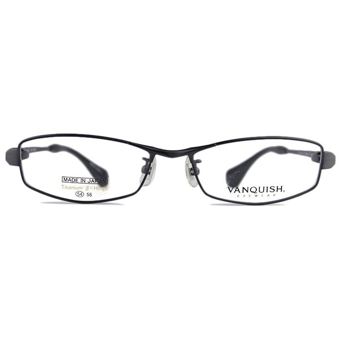 ヴァンキッシュ バンキッシュ VANQUISH VQ-1006 c.4 ガンメタル 素晴らしい品質 日本製 メンズ 紳士 伊達 老眼鏡 35％OFF めがね 新品 メガネ 度付き 送料無料 チタン 眼鏡 5416