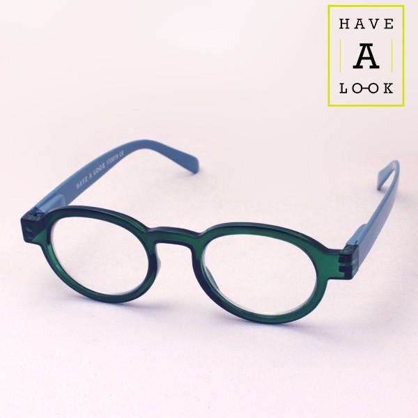 ハブアルック Have a look 老眼鏡 CIRCLE TWIST グリーンライトブルー