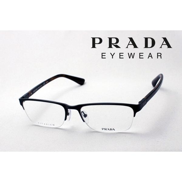 プラダ メガネ PRADA PR52SV 1BO1O1 ハーフリム｜glassmania