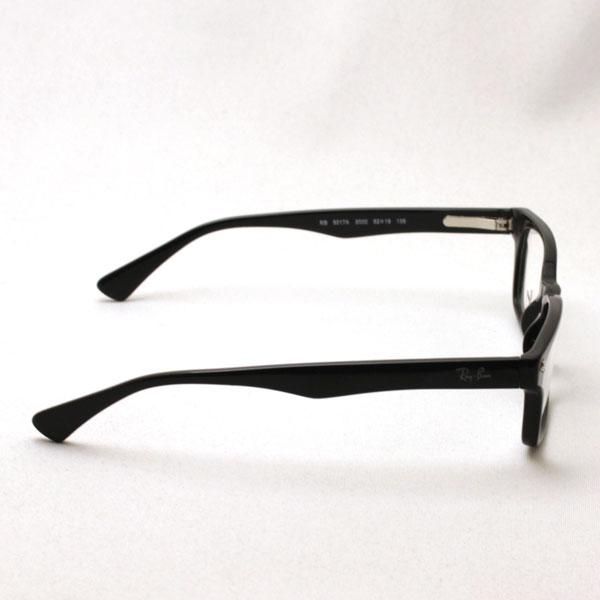 レイバン サングラス ライトカラー レンズセット サングラス メガネ Ray-Ban RX5017A 2000 52サイズ 度付き UVカット スクエア ブラック系の画像