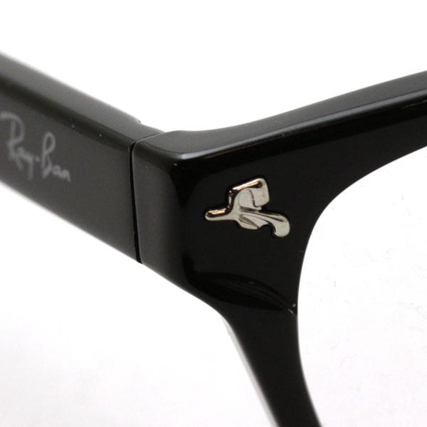 レイバン サングラス ライトカラー レンズセット サングラス メガネ Ray-Ban RX5017A 2000 52サイズ 度付き UVカット スクエア ブラック系の画像