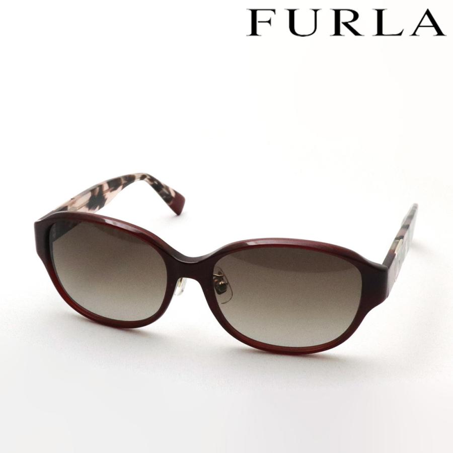 FURLA（フルラ） サングラス FURLA SFU849J 01ED 55 オーバル レッド系