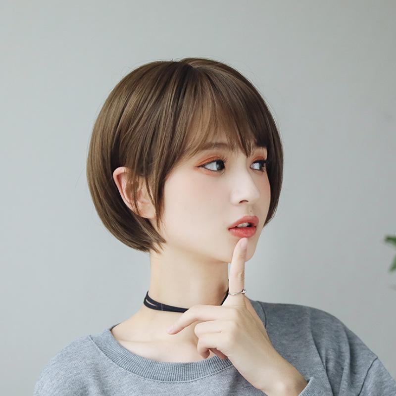 フルウィッグ かつら 女性用 ストレート 人気 定番 ショートボブ 自然 小顔 原宿系 ぱっつん前髪 日常 耐熱 夏用 調整可能 Wz Glassy 通販 Yahoo ショッピング