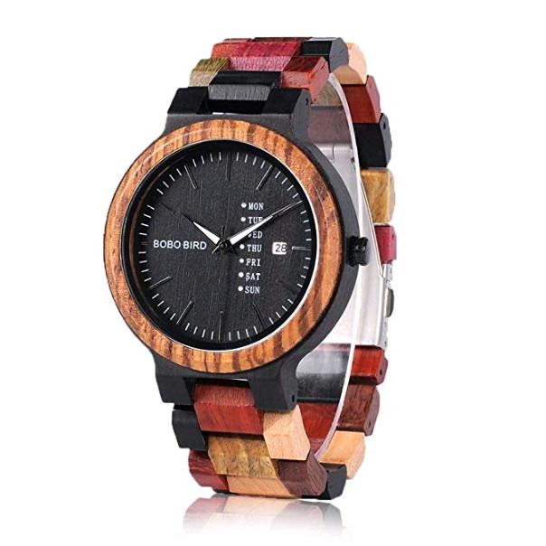 メンズ 木製腕時計 天然木材 カラフル 曜日 日付表示 日本製クォーツムーブメント クロノグラフ 個性的なデザイン Ya Glassy 通販 Yahoo ショッピング
