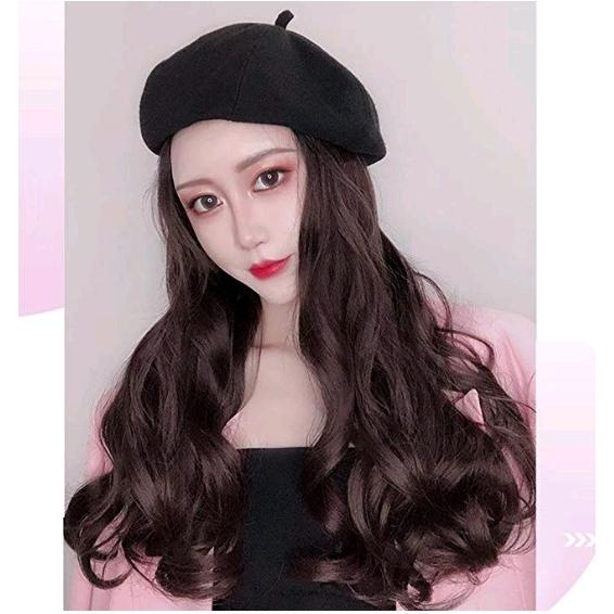 帽子ウィッグ 冬 ベレー帽 ロング巻き つけ毛 エクステ 自然な質感 小顔効果 紫外線対策 日常用 旅行用 Ya 0008 Glassy 通販 Yahoo ショッピング