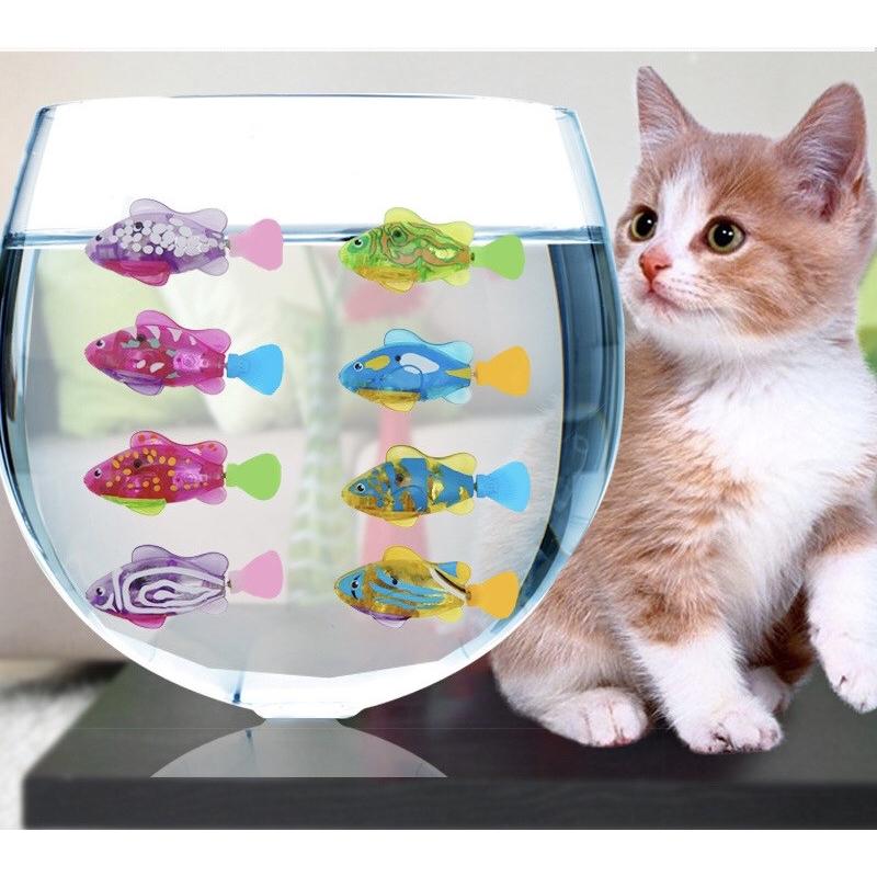 猫おもちゃ ロボット魚 Led 肥満解消 春の新作 ペット用品 ランダムな色 自動猫跳ねテランダムに発行 水泳ロボット魚のおもちゃ 猫遊び