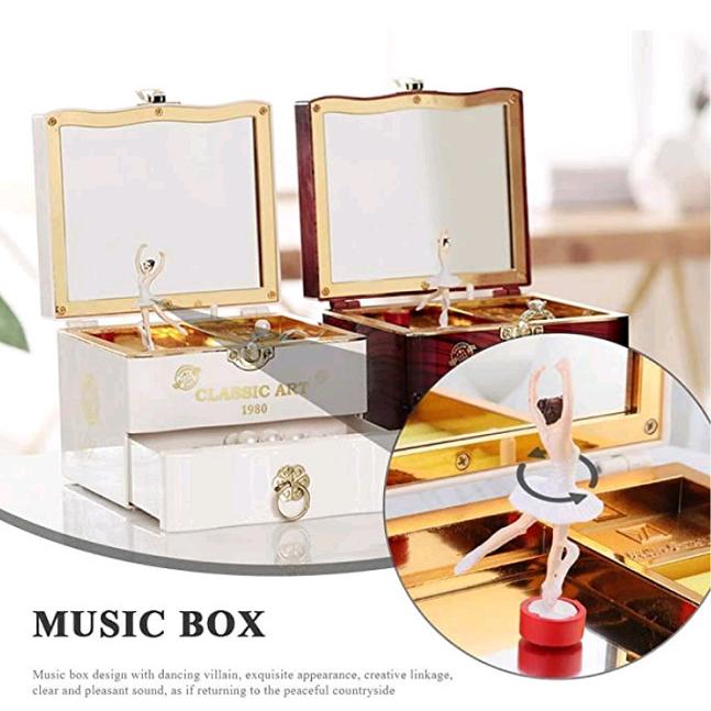 春早割 オルゴール 音楽ボックス 母の日 回転 引き出し メイク ボックス 化粧鏡 子供 母 彼女へのsurprise プレゼント Aynaelda Com