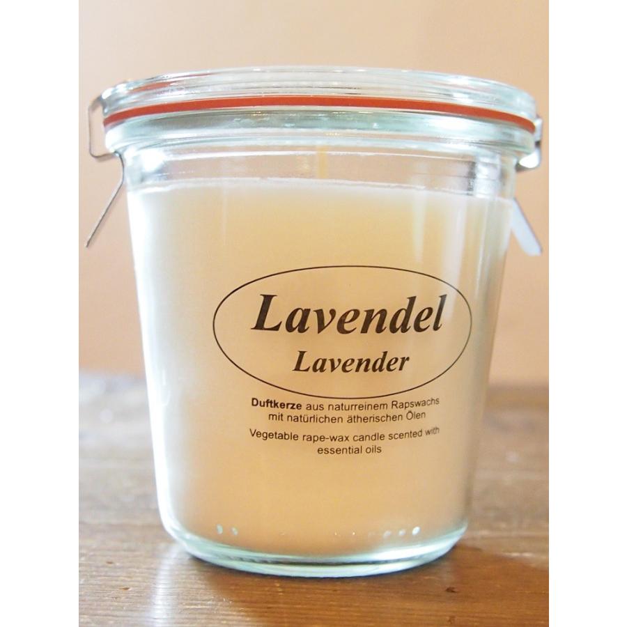 KERZENFARM BIO CANDLE WECKキャンドル40h Lavenderややウッディーで深く強いラベンダーの香りWE900使用