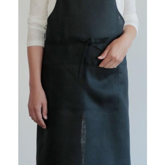 fog linen work（フォグリネンワーク） リネンフルエプロン ネイビー