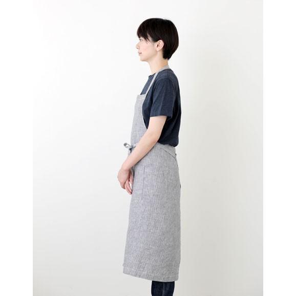 fog linen work（フォグリネンワーク） リネンフルエプロン グレー