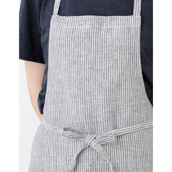 fog linen work（フォグリネンワーク） リネンフルエプロン グレー